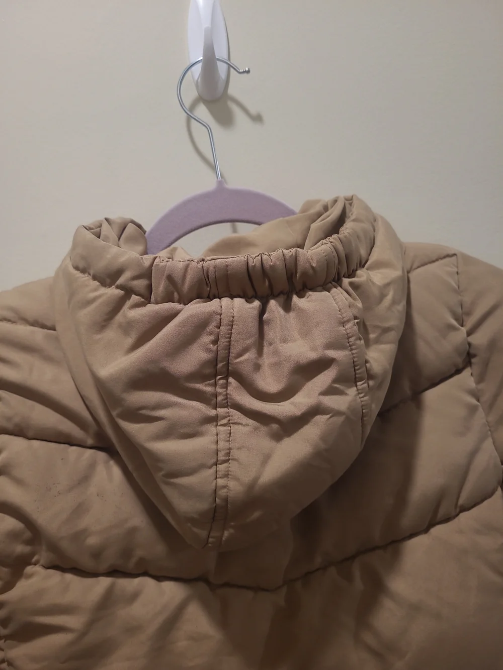 London Fog Kids L7 Hooded Puffer Jacket Tan Winter Coat